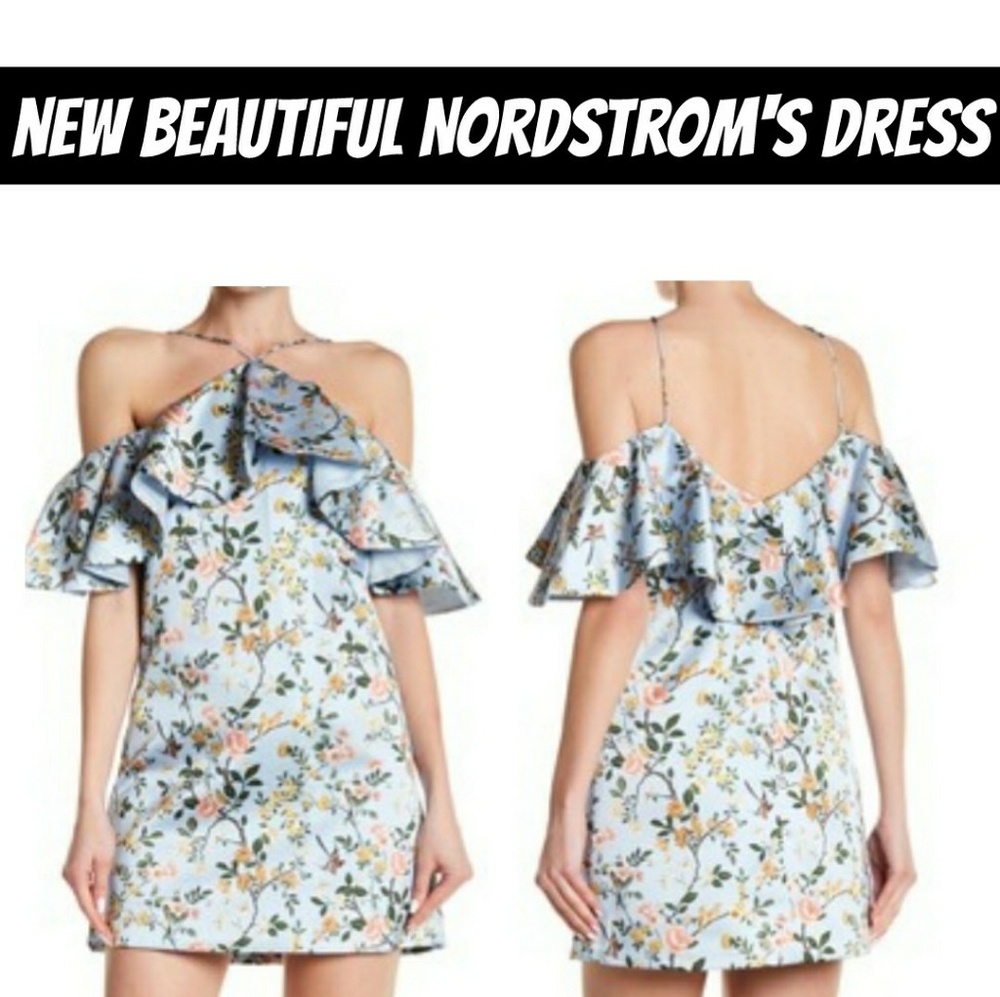 NEW Floral Blue JS Designs Dress from Nordstrom's